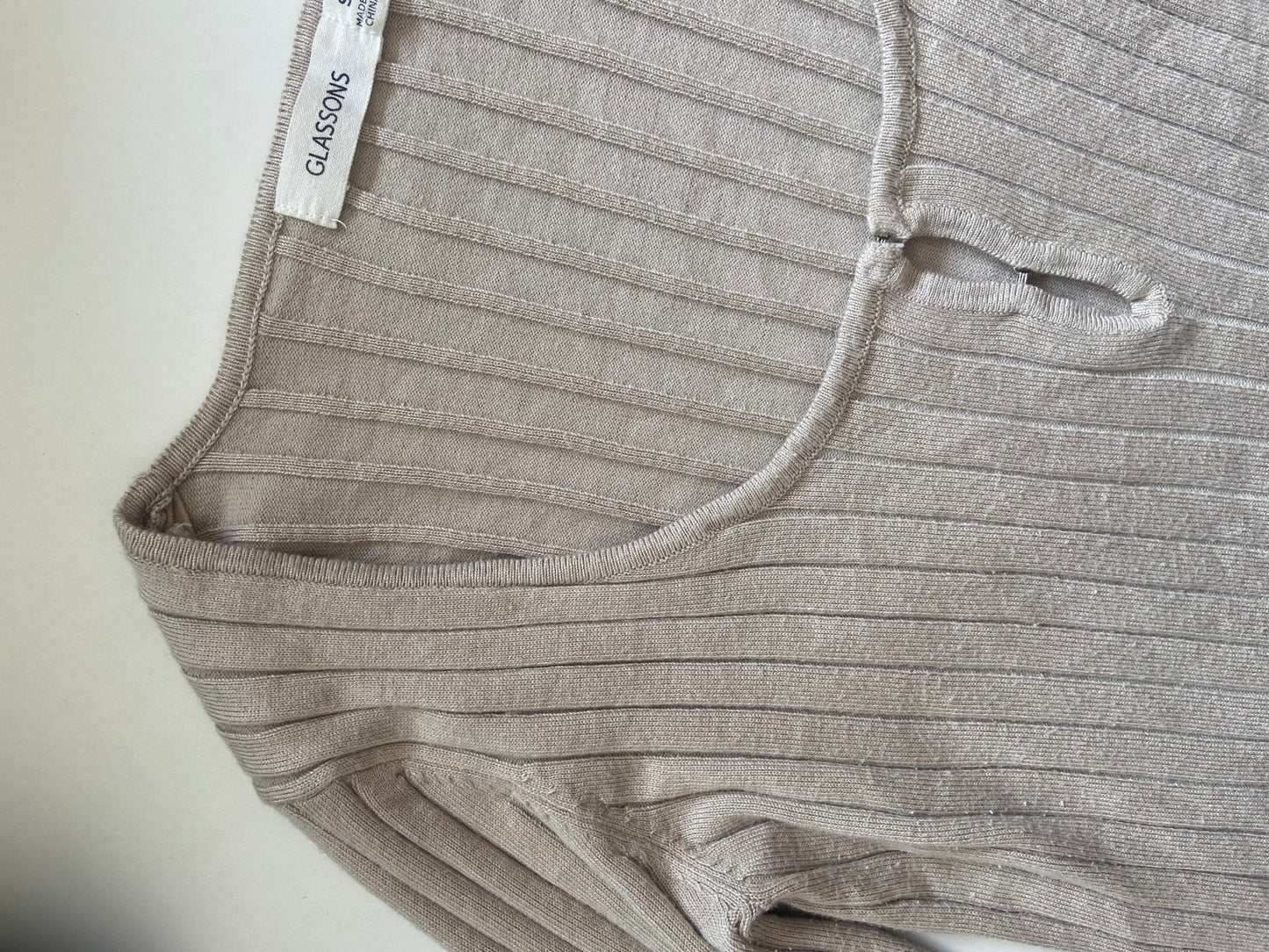 Beige Rib Top - The Preloved Wardrobe