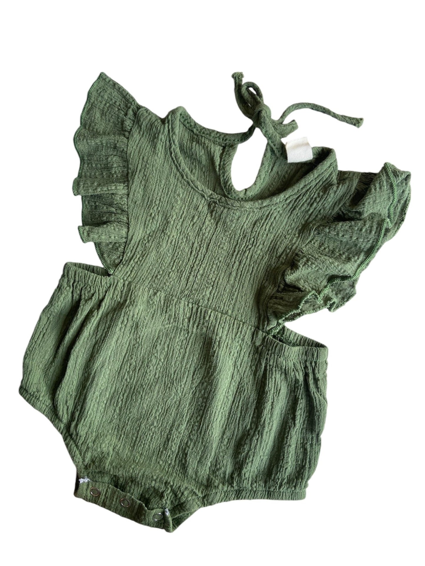 GREEN ROMPER (90) - The Preloved Wardrobe