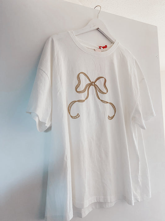 GHANDA Bow Boyfriend Tee (14-16)