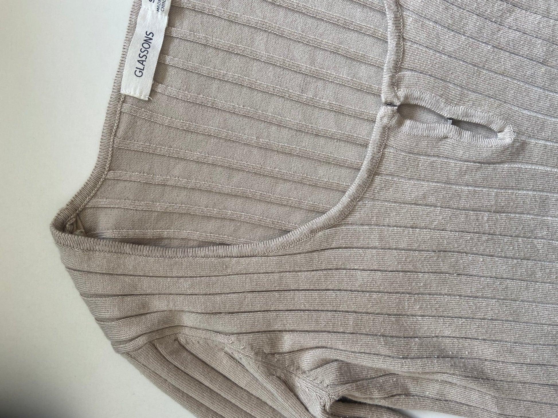 Beige Rib Top - The Preloved Wardrobe